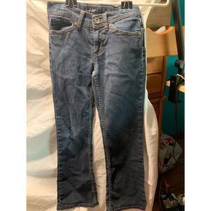 Jordache Dark Wash Sparkle Girls Bootcut Jeans Size 7S Adjustable‎